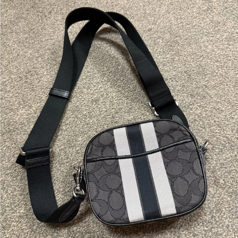 Coach C9120 Demsey Camera Shoulder Bag Canvas x Leather Black Signature - Picture 11 of 12